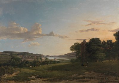 Ein Blick auf Cessford und das Dorf Caverton, Roxboroughshire in der Ferne von Patrick Nasmyth